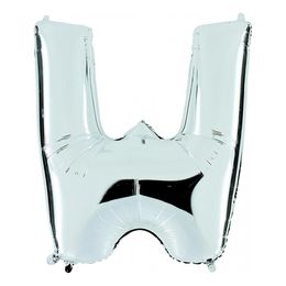 Bildspel - Bokstavsballong Silver Metallic