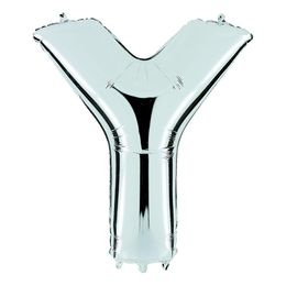 Bildspel - Bokstavsballong Silver Metallic