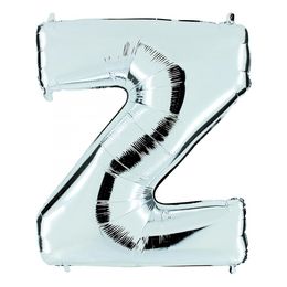 Bildspel - Bokstavsballong Silver Metallic