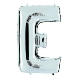 Bildspel - Bokstavsballong Silver Metallic