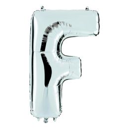 Bildspel - Bokstavsballong Silver Metallic