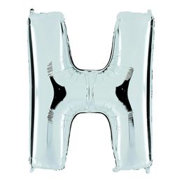 Bildspel - Bokstavsballong Silver Metallic