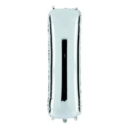 Bildspel - Bokstavsballong Silver Metallic