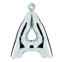 Bildspel - Bokstavsballong Silver Metallic