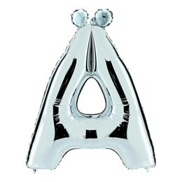 Bildspel - Bokstavsballong Silver Metallic