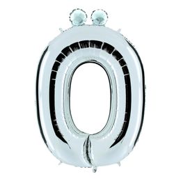 Bildspel - Bokstavsballong Silver Metallic