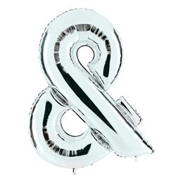 Bildspel - Bokstavsballong Silver Metallic