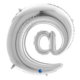 Bildspel - Bokstavsballong Silver Metallic