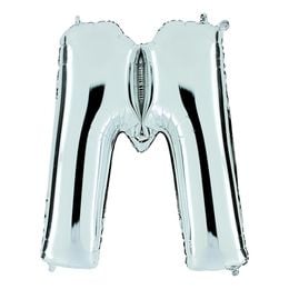 Bildspel - Bokstavsballong Silver Metallic