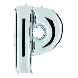 Bildspel - Bokstavsballong Silver Metallic
