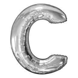 Bildspel - Bokstavsballong Silver Metallic