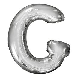 Bildspel - Bokstavsballong Silver Metallic