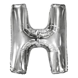 Bildspel - Bokstavsballong Silver Metallic