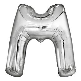 Bildspel - Bokstavsballong Silver Metallic