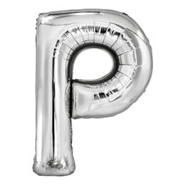 Bildspel - Bokstavsballong Silver Metallic