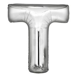 Bildspel - Bokstavsballong Silver Metallic