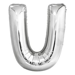 Bildspel - Bokstavsballong Silver Metallic
