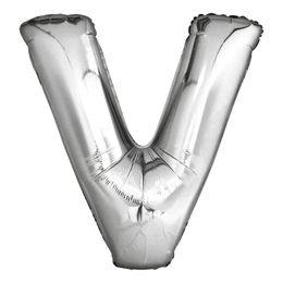 Bildspel - Bokstavsballong Silver Metallic