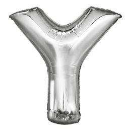Bildspel - Bokstavsballong Silver Metallic