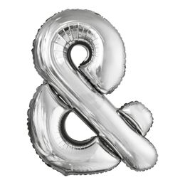 Bildspel - Bokstavsballong Silver Metallic