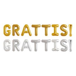 Bokstavsballonger Grattis!