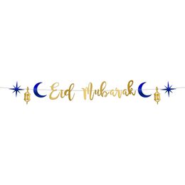 Bokstavsbanderoll Eid Mubarak