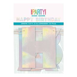 Diaesitys - Kirjainviirinauha Happy Birthday Hohtavanvärinen