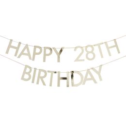 Bokstavgirlander med Tall Gull Metallic