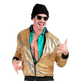 Bildspel - Bomberjacka Guld med Paljetter