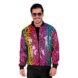 Lysbildefremvisning - Bomberjakke Rainbow Leopard