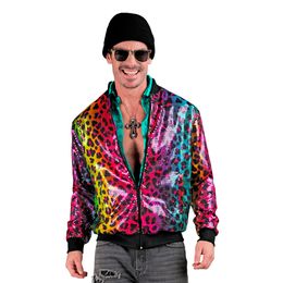 Lysbildefremvisning - Bomberjakke Rainbow Leopard