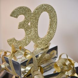 Bildspel - Bordsdekoration 30 Glitter Guld