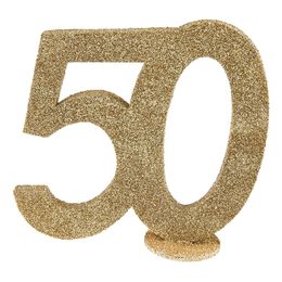 Bordsdekoration 50 Glitter Guld