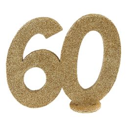Bordsdekoration 60 Glitter Guld
