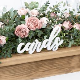 Bildspel - Bordsdekoration Cards Vit