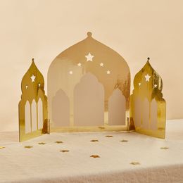 Bildspel - Bordsdekoration Eid Mubarak Tempel Guld