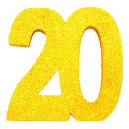 Lysbildefremvisning - Borddekoration Tal Guld