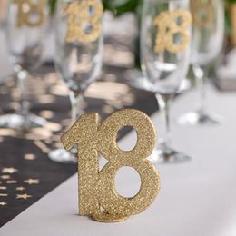 Bildspel - Bordsdekoration Siffra Guld/Glitter