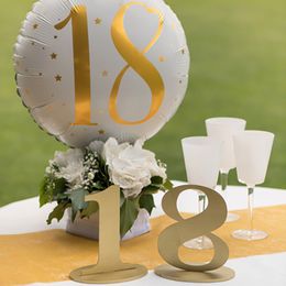 Bildspel - Bordsdekoration Siffra Matt Guld