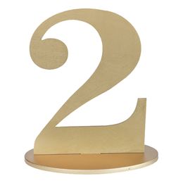 Bildspel - Bordsdekoration Siffra Matt Guld