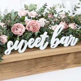 Bildspel - Bordsdekoration Sweet Bar Vit