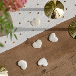 Bildspel - Bordsdekorationer Hjärta Vit