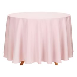 Rund bordduk i stoff Dusty Pink