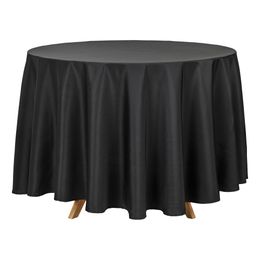 Bordsduk i Tyg Rund Svart