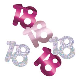 Bordkonfetti 18 Lyserød/Sølv