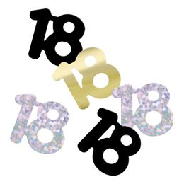 Bordskonfetti 18 Sølv/Gull/Sort