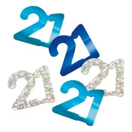 Bordkonfetti 21 Blå/Sølv
