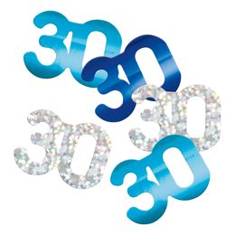 Bordkonfetti 30 Blå/Sølv