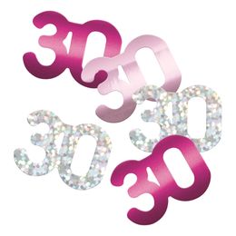 Bordkonfetti 30 Lyserød/Sølv