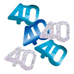 Bordkonfetti 40 Blå/Sølv